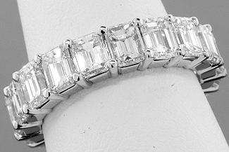 5.88 CT TW Emerald Cut Diamond Eternity Ring 