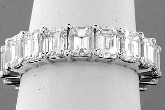 5.88 CT TW Emerald Cut Diamond Eternity Ring 