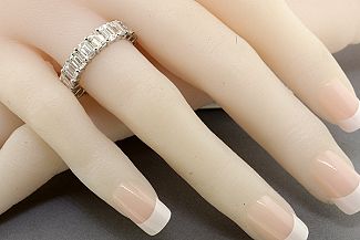 5.88 CT TW Emerald Cut Diamond Eternity Ring 