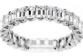 2.66 CT TW Emerald Cut Diamond Eternity Ring  