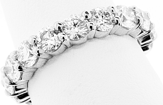 3.30 Carat TW Round Brilliant Diamond Eternity Ring