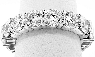 5.70 CT TW Round Brilliant Diamond Anniversary Ring
