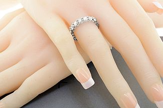 3.41 Carat TW Round Brilliant Diamond Eternity Ring 