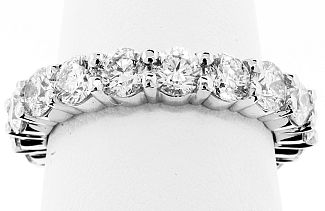 3.41 Carat TW Round Brilliant Diamond Eternity Ring 