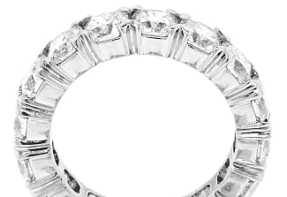 5.14 Carat TW Cushion Cut Diamond Wedding Ring - Platinum
