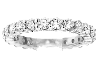1.76 Carat TW Round Brilliant Diamond Eternity Ring