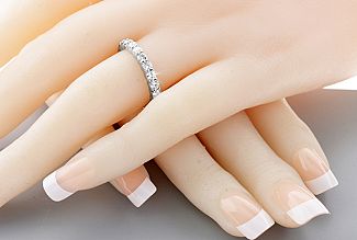 1.76 Carat TW Round Brilliant Diamond Eternity Ring