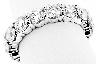 3.94 Carat TW Round Brilliant Diamond Eternity Ring 