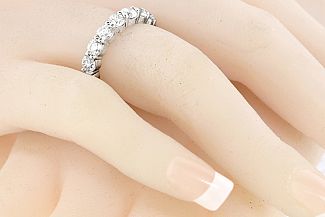 3.94 Carat TW Round Brilliant Diamond Eternity Ring 