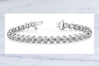 2.50 CT Round Diamond Tennis Bracelet - 14K WG 