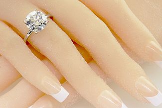 4.50 Carat GEM Round Brilliant Cut Diamond Engagement Ring - PLATINUM Setting 4.50 Carat GEM Round Brilliant Cut Diamond Engagement Ring - PLATINUM Setting