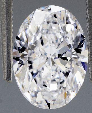 2.20 Carat GIA OVAL Diamond Engagement Ring - PLATINUM/14Y YG