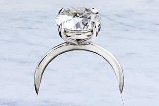 3.64 Carat OLD EUROPEAN Cut Round Brilliant Cut Diamond Engagement Ring - PLATINUM