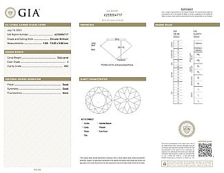 3.64 Carat OLD EUROPEAN Cut Round Brilliant Cut Diamond Engagement Ring - PLATINUM