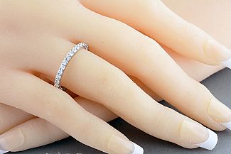 1.00 Carat TW DIAMOND Eternity Wedding Ring - 2MM Width 1.00 Carat TW DIAMOND Eternity Wedding Ring - 2MM Width
