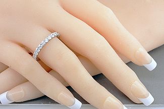1.50 Carat TW DIAMOND Eternity Wedding Ring - 2.50MM Width 