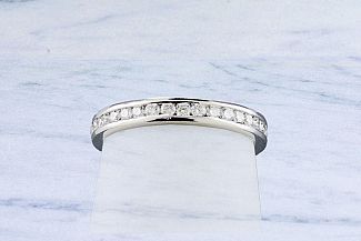 0.65 Carat TW Diamond Channel Set Wedding Ring - Platinum 