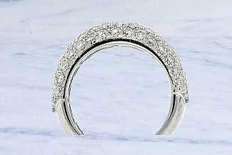 2.50 Carat TW Five Row Pave Wedding Ring