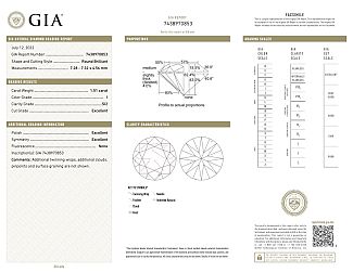 3.01 Carat GIA IDEAL Cut Diamond Studs - GIA I/SI2++ -14K WG 4 PRG Setting  