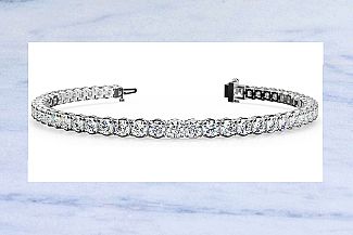 4.00 CT Round Diamond Tennis Bracelet - 14K WG 