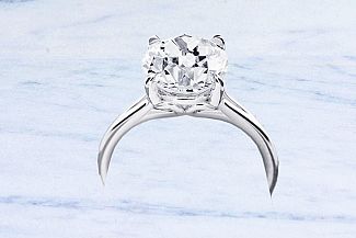 2.90 Carat Old European Cut - Platinum Engagement Ring