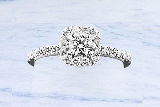 0.76 CTW GIA Round Brilliant Diamond Engagement Ring  