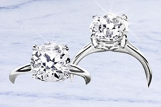 2.90 Carat Old European Cut - Platinum Engagement Ring