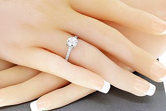 1.19 Carat Round Brilliant Diamond Engagement Ring -PLATINUM