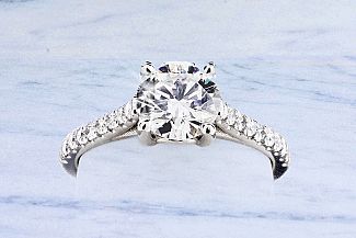 1.19 Carat Round Brilliant Diamond Engagement Ring -PLATINUM