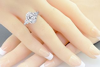 2.20 Carat TW GIA OVAL - Platinum Engagement Ring 