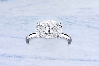 2.00 Carat GIA OVAL Diamond - Platinum Setting