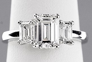 2.36 Carat THREE-Stone GIA EMERALD CUT Engagement Ring 2.36 Carat THREE-Stone GIA EMERALD CUT Engagement Ring