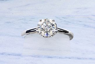 1.20 Carat TW GIA IDEAL Cut Round Brilliant Diamond Ring - Platinum Engagement Ring 