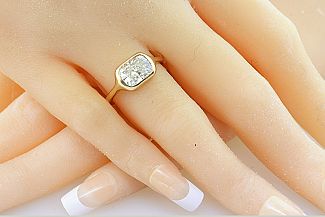 1.71 Carat Elongated CUSHION Cut - 14K Yellow Gold Engagement Ring 1.71 Carat Elongated CUSHION Cut - 14K Yellow Gold Engagement Ring