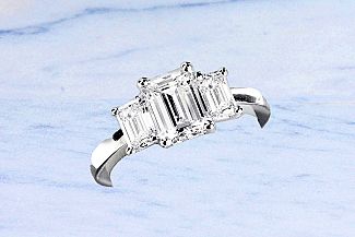 2.36 Carat THREE-Stone GIA EMERALD CUT Engagement Ring 2.36 Carat THREE-Stone GIA EMERALD CUT Engagement Ring
