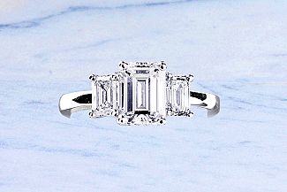 2.36 Carat THREE-Stone GIA EMERALD CUT Engagement Ring 2.36 Carat THREE-Stone GIA EMERALD CUT Engagement Ring