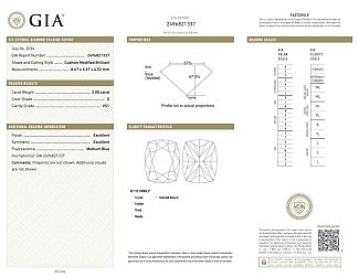 2.55 CTW Elongated CUSHION Cut Diamond - Platinum Hidden Halo Engagement Ring