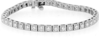 2.00 CT TW 14K WG BRACELET