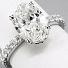 2.20 Carat GIA OVAL Diamond - Platinum HIDDEN HALO Engagement Ring 