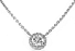 0.91 CT TW ROUND BRILLIANT DIAMOND HALO NECKLACE - GIA 