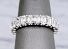 4.42 Carat GEM Quality EMERALD CUT Diamond Eternity Ring - Platinum 