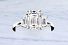3.00 Carat EMERALD CUT Diamond Engagement Ring - PLATINUM Setting with TRAPEZOIDs
