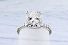 3.04 Carat GIA CUSHION Cut Diamond Engagement Ring - PLATINUM HIDDEN HALO Mounting 