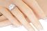 3.82 Carat GIA RADIANT Cut Diamond - PLATINUM Three-Stone Engagement Ring